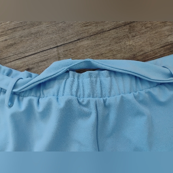 Light Blue High-Waisted Shorts with Bow - Picture 5 of 9